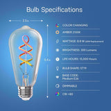 Feit Smart Home ST21 E26 (Medium) Smart-Enabled LED Bulb Amber 60 Watt Equivalence 1 pk