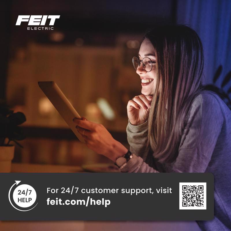 Feit Smart Home ST21 E26 (Medium) Smart-Enabled LED Bulb Amber 60 Watt Equivalence 1 pk