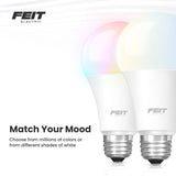 Feit Smart Home A21 E26 (Medium) Smart-Enabled LED Bulb Color Changing 100 Watt Equivalence 1 pk