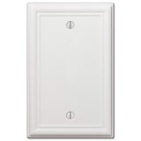 Amerelle Chelsea White 1 gang Stamped Steel Blank Wall Plate 1 pk