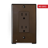 Westek LumiCover Aged Bronze 1 gang Plastic Duplex Wall Plate 1 pk