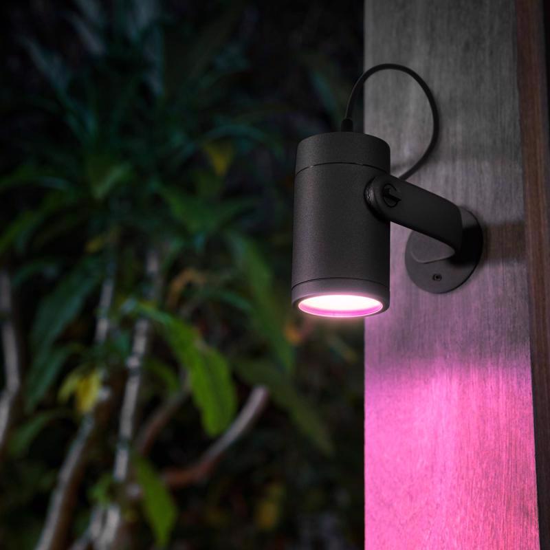 Philips Hue Matte Black Low Voltage 8 W LED Smart-Enabled Spotlight 1 pk