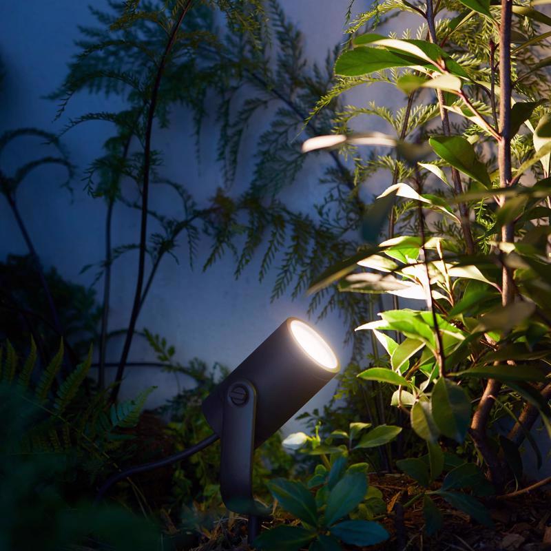 Philips Hue Matte Black Low Voltage 8 W LED Smart-Enabled Spotlight 1 pk