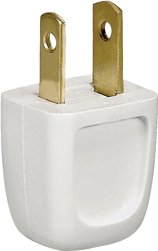 Eaton Wiring Devices BP2601-6W-SP Electrical Plug, 2-Pole, 10 A, 125 V, NEMA: NEMA 1-15R, White