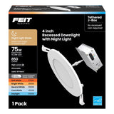 Feit LED Retrofits White 5 in. W Aluminum LED Canless Recessed Downlight 14 W