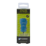 Fusebox Blue 2 Port USB Car Charger For All Mobile Devices, Pack of 6