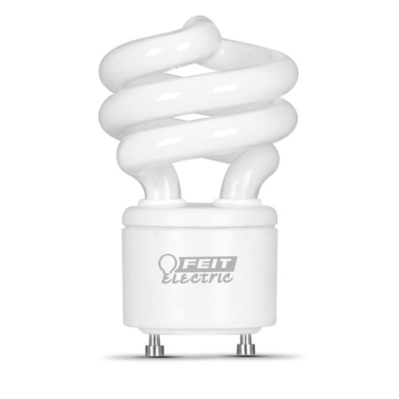 Feit Electric BPESL13T/GU24 Compact Fluorescent Lamp, 13 W, Spiral Lamp, GU24 Twist and Lock Lamp Base, 900 Lumens, Pack of 6