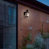 Globe Electric Franklin Matte Black Motion-Sensing LED Wall Lantern