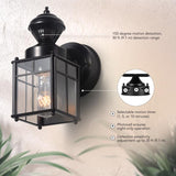 Globe Electric Franklin Matte Black Motion-Sensing LED Wall Lantern