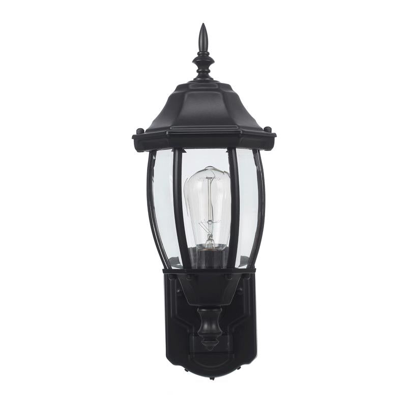 Globe Electric Ashford Matte Black Motion-Sensing LED Wall Lantern