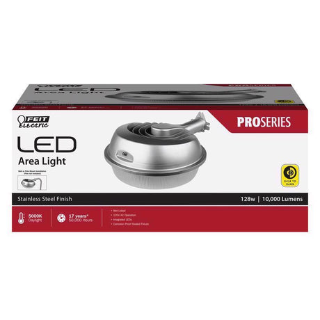 Feit LED Dusk to Dawn Hardwired LED Silver Area Light