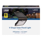 Feit LED Motion-Sensing Solar Powered LED Black Security Floodlight