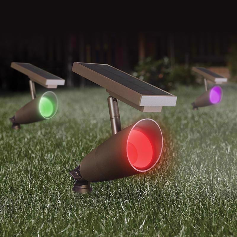 Feit OneSync Bronze Solar Powered/Remote LED Spotlight 2 pk