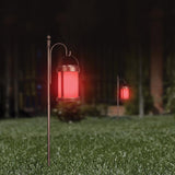 Feit OneSync 4 in. Solar Power Metal Round Bronze Hanging Lantern