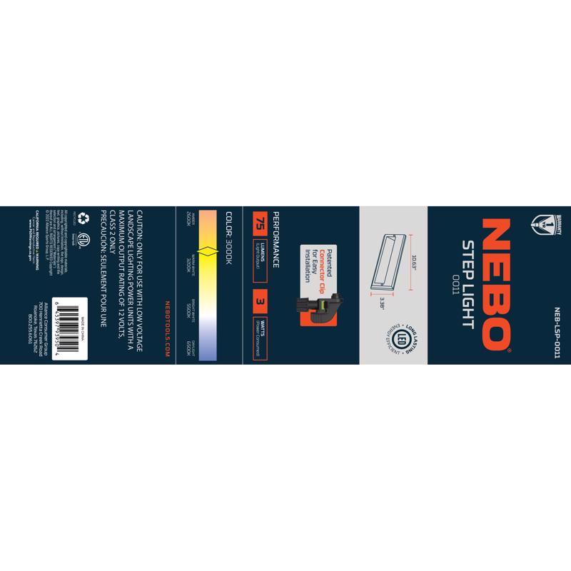 NEBO Low Voltage 3 W LED Step Light 1 pk