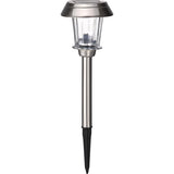Living Accents Brushed Nickel Solar Powered 0.2 W LED Pathway Light 1 pk, Pack of 12