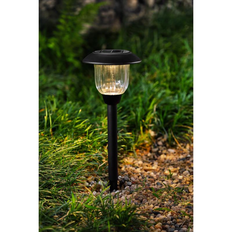 Living Accents Black Solar Powered 0.2 W LED Pathway Light 1 pk, Pack of 12