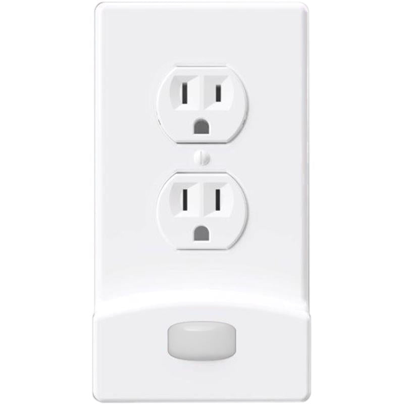 Westek LumiCover Motion Activated White 1 gang Plastic Duplex Nightlight Wall Plate 1 pk