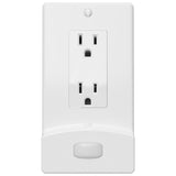 Westek LumiCover Motion Activated White 1 gang Plastic Decorator Nightlight Wall Plate 1 pk