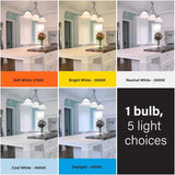 Feit A19 E26 (Medium) LED Bulb Adjustable White 75 Watt Equivalence 2 pk