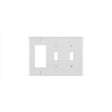 Leviton White 3 gang Nylon Decorator/Toggle Wall Plate 1 pk