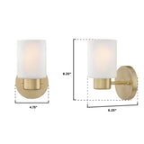 Westinghouse Sylvestre 1-Light Champagne Brass Wall Sconce