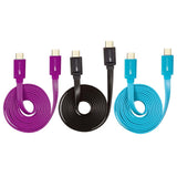 GetPower Assorted Flat USB Charge/Sync Cable For Universal 4 ft. L, Pack of 30