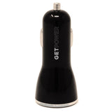 GetPower Black Car Dual USB Car Adapter For Universal, Pack of 30