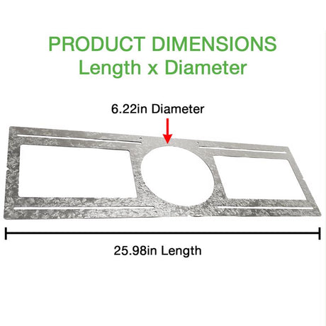 ETI Silver 6.22 in. W Mounting Plate, Pack of 20