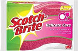 Scotch-Brite DD-3 Scrub Sponge, 4.4 in L, 2.6 in W, 0.8 in Thick, Cellulose, Pink
