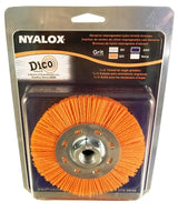 Dico 7200077 Wheel Brush, 4-1/2 in Dia, Nyalox Bristle, 5/8-11 Arbor/Shank