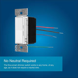 Lutron Caseta White 150 W Toggle Smart-Enabled Dimmer Switch 1 pk