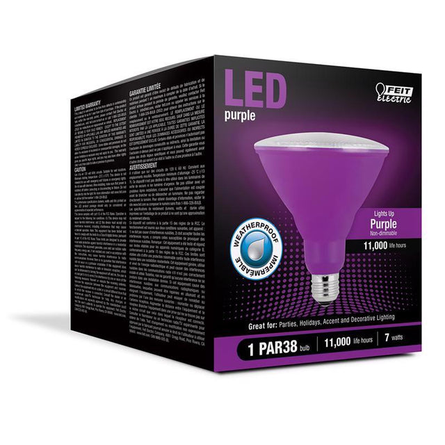 Feit PAR38 E26 (Medium) LED Bulb Purple 90 Watt Equivalence 1 pk, Pack of 4