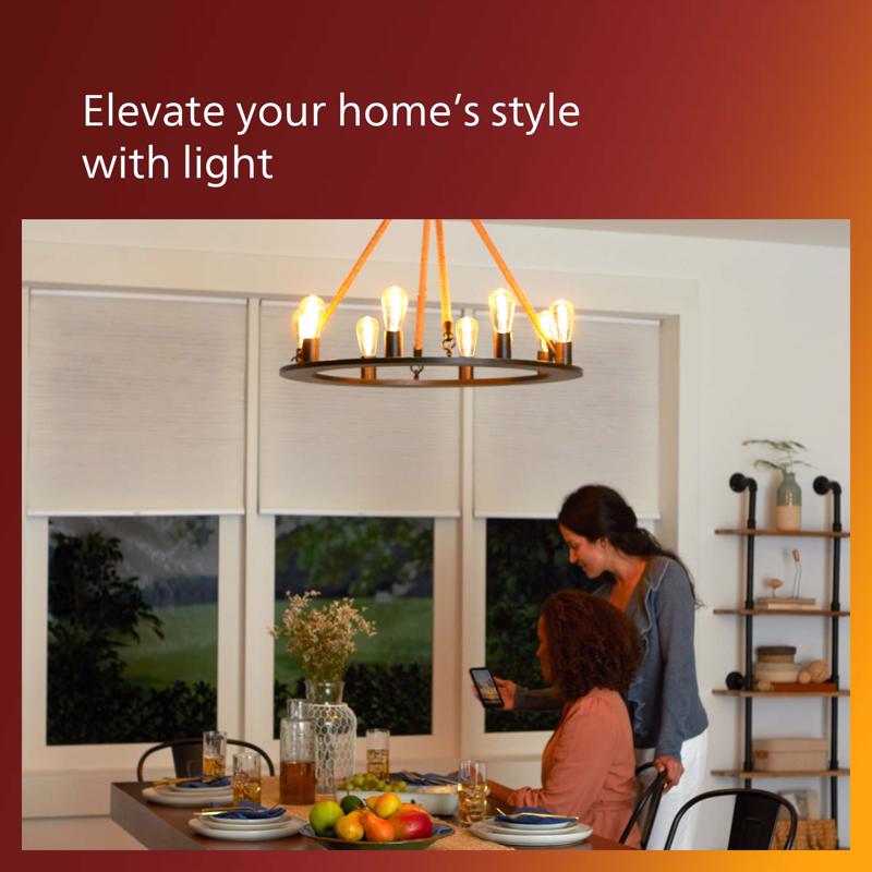 Philips B11 E12 (Candelabra) LED Bulb Amber 25 Watt Equivalence 2 pk