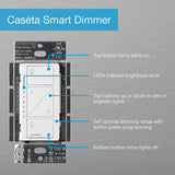 Lutron Caseta White 150 W Touch Smart-Enabled Dimmer Switch 1 pk