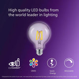 Philips G25 E26 (Medium) LED Bulb Soft White 60 Watt Equivalence 2 pk