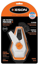 Keson Precision Series K3XPRO Chalk Line Reel, 100 ft L Line, 3:1 Gear Ratio