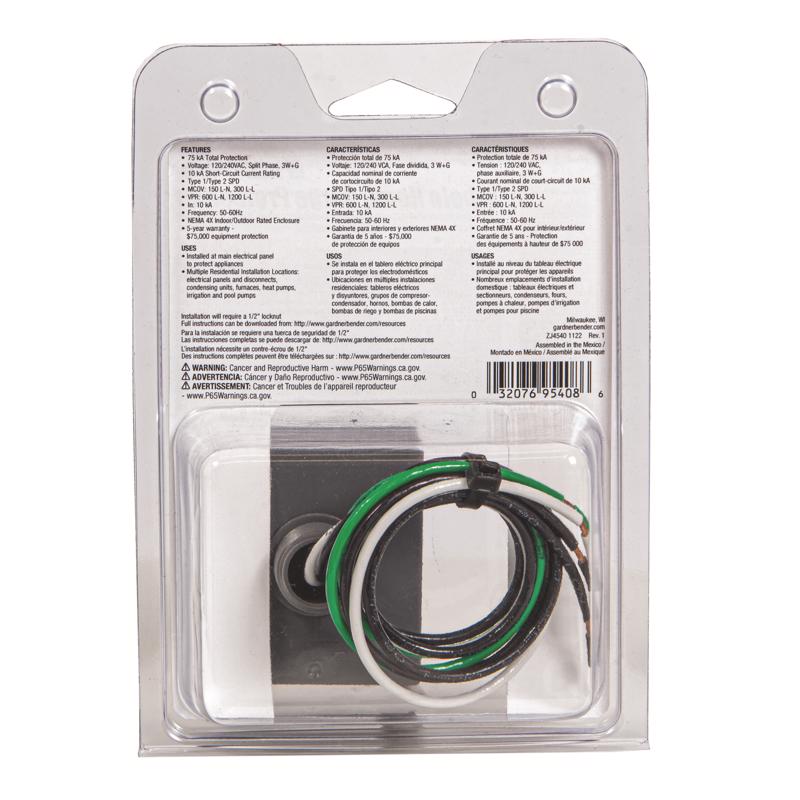 Gardner Bender Spike Stopper Surge Home Electronics Protective Device
