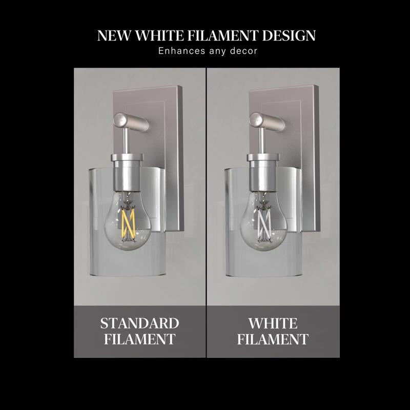 Feit White A15 E26 (Medium) Filament LED Bulb Daylight 25 Watt Equivalence 2 pk