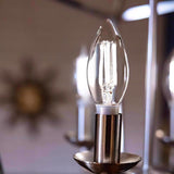 Feit White B10 E12 (Candelabra) Filament LED Bulb Daylight 100 Watt Equivalence 2 pk