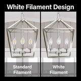 Feit White B10 E12 (Candelabra) Filament LED Bulb Soft White 40 Watt Equivalence 2 pk
