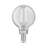 Feit White G16.5 E12 (Candelabra) Filament LED Bulb Soft White 40 Watt Equivalence 2 pk