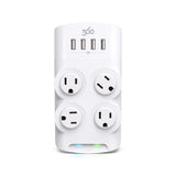 360 Electrical Revolve 0 ft. L 4 outlets Wall Tap Surge Protector White 1080 J