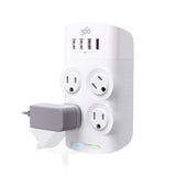 360 Electrical Revolve 0 ft. L 4 outlets Wall Tap Surge Protector White 1080 J