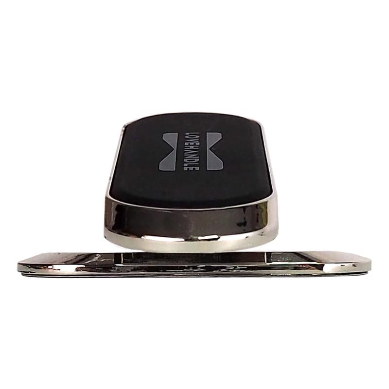 LoveHandle Black/Silver Magnetic Cell Phone Car Mount For All Mobile Devices, Pack of 4