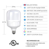 Feit T100 E26 (Medium) LED Bulb Daylight 300 Watt Equivalence 1 pk