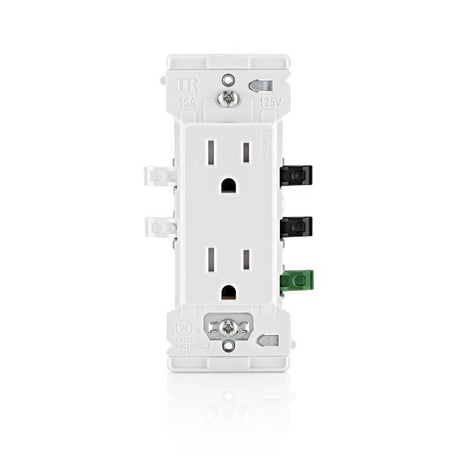 Leviton Lever Edge 15 amps 125 V White Tamper Resistant Outlet 5-15R 1 pk