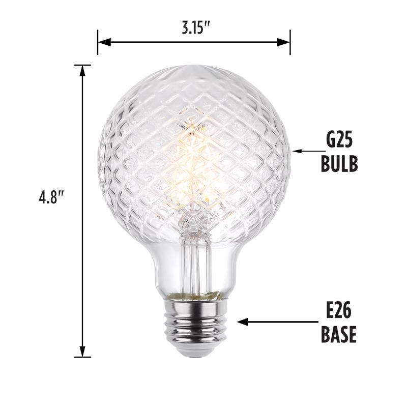 Westinghouse G25 E26 (Medium) Filament LED Bulb Warm White 40 Watt Equivalence 1 pk