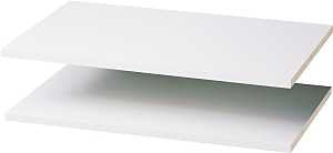 Easy Track RS1423 Series Adjustable Shelf, White, 100 lb, 14 in L, 23-7/8 in W, Wood
