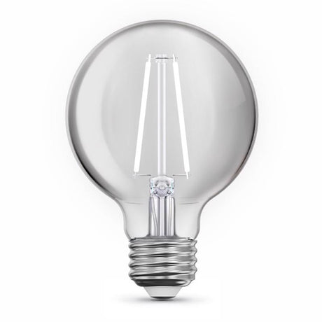 Feit White G25 E26 (Medium) Filament LED Bulb Soft White 40 Watt Equivalence 3 pk